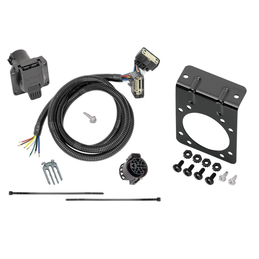 Tow Harness Wiring Package (7-Way) 7-Way Mounting Bracket 118283 118138 Tekonsha 7-Way RV Trailer Wiring Harness Mounting Bracket 15-21 F-150 All Styles 15 16 17 18 19 20 21 2015 2016 2017 2018 2019 2020 2021 7-Way RV Trailer Wiring Harness w/ Mounting Bracket For 15-21 Ford F-150 All Styles