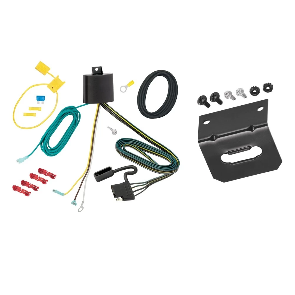 Trailer Wiring and Bracket For 15-19 Lincoln MKC 4-Flat Harness Plug Play