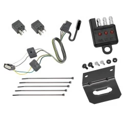 Trailer Wiring and Bracket and Light Tester For 18-24 Chevy Equinox Terrain w/ OEM Tow Package 4-Flat Harness Plug Play