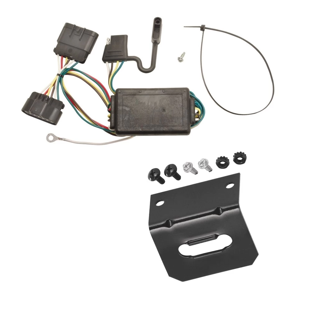 Trailer Wiring and Bracket For 04-12 Chevy Colorado GMC Canyon 06-08 Isuzu I-Series Pickup Plug & Play 4-Flat Harness