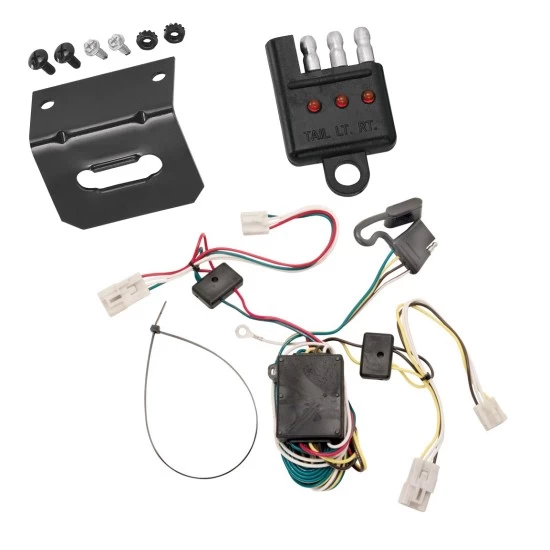 Trailer Wiring and Bracket and Light Tester For 04-10 Toyota Sienna 4-Flat Harness Plug Play