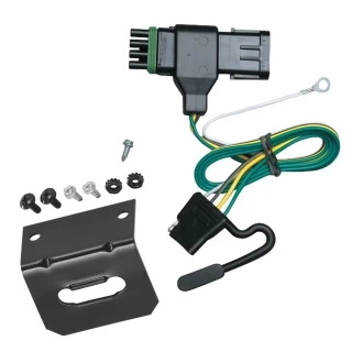 Trailer Wiring and Bracket For 88-00 Chevy GMC C/K 4-Flat Harness Plug Play