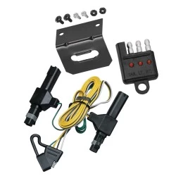 Trailer Wiring and Bracket and Light Tester For 86-93 Dodge D/W Series Ram Pickup 1994 Ram 1500 4-Flat Harness Plug Play