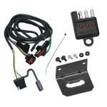Trailer Wiring and Bracket and Light Tester For 04-11 Dodge RAM Dakota 06-09 Mitsubishi Raider 4-Flat Harness Plug Play