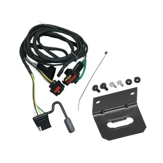 Trailer Wiring and Bracket For 04-10 Dodge RAM Dakota 06-09 Mitsubishi Raider 4-Flat Harness Plug Play