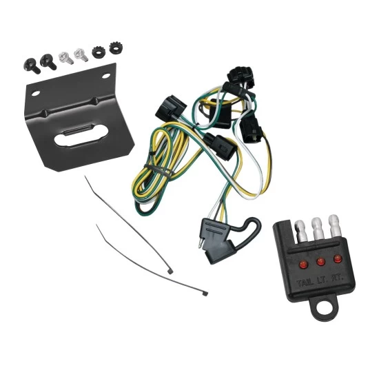 Trailer Wiring and Bracket and Light Tester For 95-02 Dodge Ram 2500 3500 95-01 1500 95-03 Dakota 4-Flat Harness Plug Play