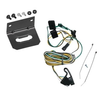 Trailer Wiring and Bracket For 87-95 Chevy G10 G20 G30 GMC G1500 G2500 G3500 Van 4-Flat Harness Plug Play