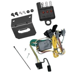 Trailer Wiring and Bracket w/ Light Tester For 92-94 Ford Econoline Van 01-03 Escape Tribute Plug & Play 4-Flat Harness