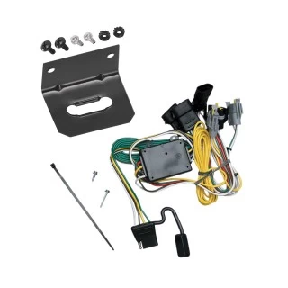 Trailer Wiring and Bracket For 92-94 Ford Econoline Van 01-03 Escape Mazda Tribute 4-Flat Harness Plug Play