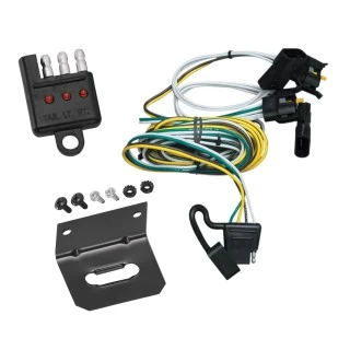 Trailer Wiring and Bracket w/ Light Tester For 97-08 Ford F-150 2004 Heritage New Body 97-99 F-250 Light Duty 95-04 Econoline Ranger Explorer Sport Trac 06-08 Lincoln Mark LT 03-05 Aviator 02-03 Mercury Mountaineer Plug & Play 4-Flat Harness