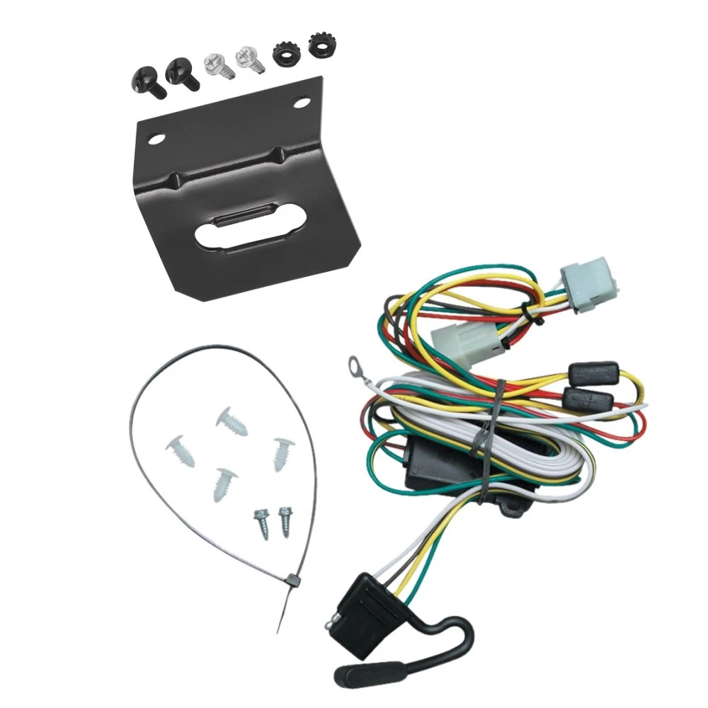 Trailer Wiring and Bracket For 97-05 Chevy Venture 99-05 Pontiac Montana 97-99 Trans Sport 97-04 Oldsmobile Silhouette Plug & Play 4-Flat Harness