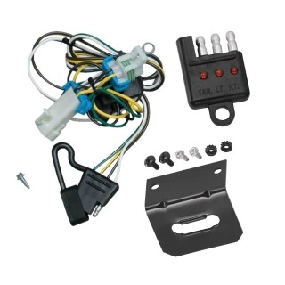 Trailer Wiring and Bracket w/ Light Tester For 98-04 Chevy S10 GMC Sonoma 98-00 Isuzu Hombre Plug & Play 4-Flat Harness