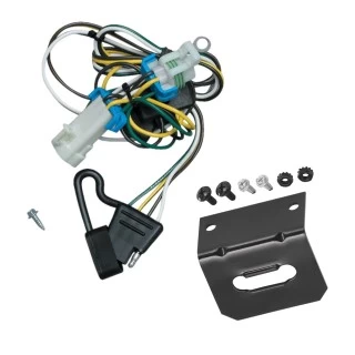 Trailer Wiring and Bracket For 98-04 Chevy S10 GMC Sonoma 98-00 Isuzu Hombre Plug & Play 4-Flat Harness