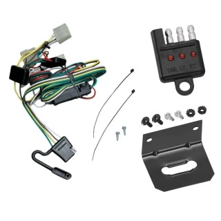 Trailer Wiring and Bracket w/ Light Tester For 95-04 Toyota Tacoma 1995 Mid-Year Model Plug & Play 4-Flat Harness