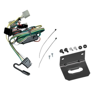 Trailer Wiring and Bracket For 95-04 Toyota Tacoma 1995 Mid-Year Model Plug & Play 4-Flat Harness