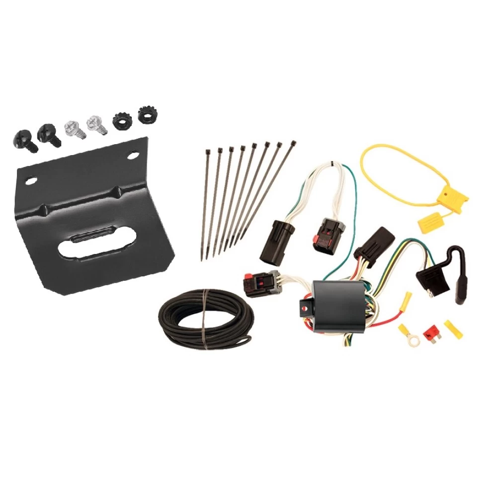 Trailer Wiring and Bracket For 04-09 Dodge Durango 07-09 Chrysler Aspen Plug & Play 4-Flat Harness