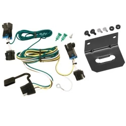 Trailer Wiring and Bracket For 03-27 Chevy Express GMC Savana 1500 2500 3500 Plug & Play 4-Flat Harness