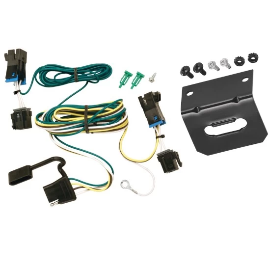Trailer Wiring and Bracket For 03-27 Chevy Express GMC Savana 1500 2500 3500 Plug & Play 4-Flat Harness