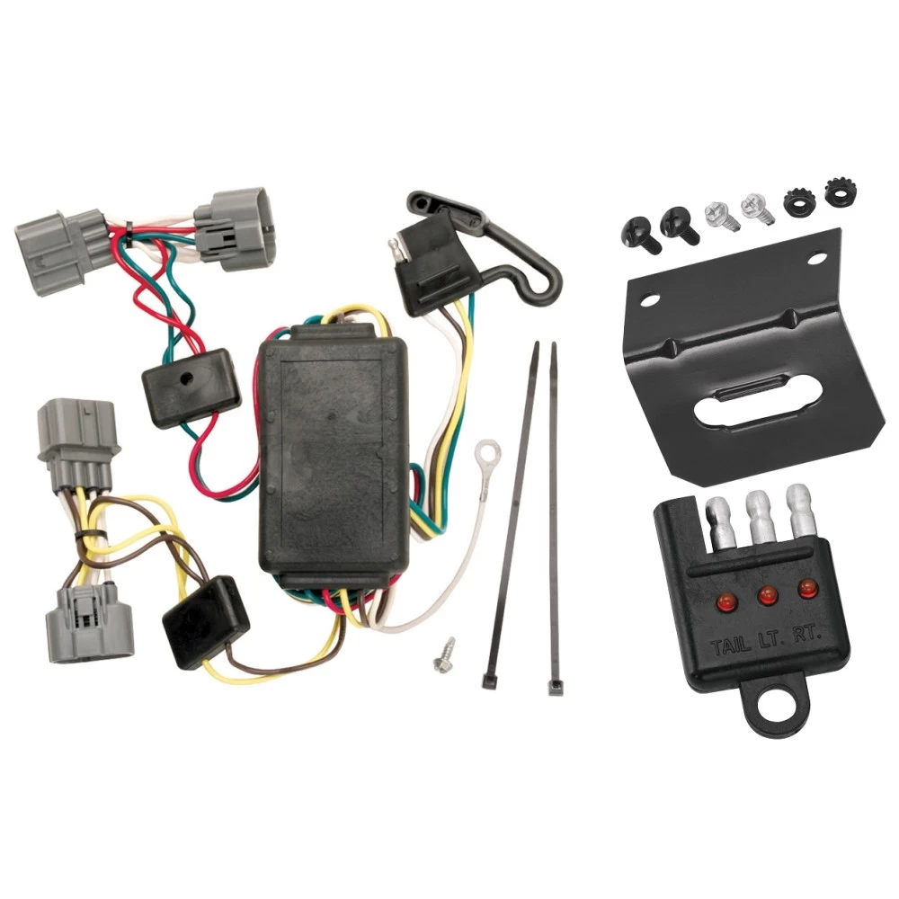 Plug and Play T-One Wiring Harness Connector 4-Flat Mounting Bracket 4-Flat Car End Tester w/ LED Display 118400 118144 20114 Tekonsha Trailer Wiring and Bracket Light Tester 06-08 Honda Ridgeline Plug Play 4-Flat Harness 06 07 08 2006 2007 2008 Trailer Wiring and Bracket w/ Light Tester For 06-08 Honda Ridgeline Plug & Play 4-Flat Harness
