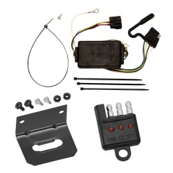 Trailer Wiring and Bracket w/ Light Tester For 05-10 KIA Sportage 6 Cyl Plug & Play 4-Flat Harness