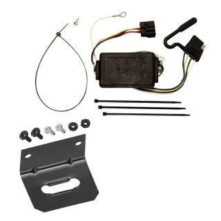 Trailer Wiring and Bracket For 05-10 KIA Sportage 6 Cyl Plug & Play 4-Flat Harness