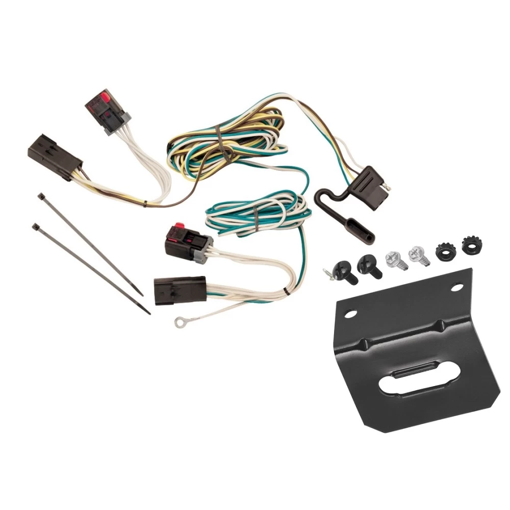 Trailer Wiring and Bracket For 08-14 Dodge Challenger 06-10 Charger 05-07 Chrysler 300 Plug & Play 4-Flat Harness