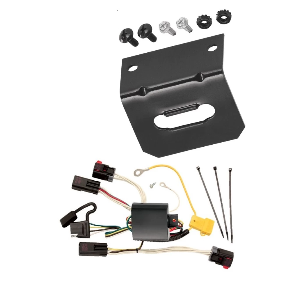 Trailer Wiring and Bracket For 08-10 Chrysler 300 05-07 300 C Plug & Play 4-Flat Harness