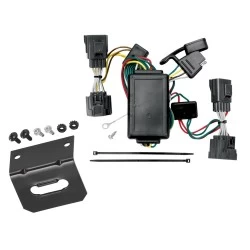 Trailer Wiring and Bracket For 06-10 Jeep Commander 00-11 Chrysler Dodge Dakota Aspen Liberty Sprinter RAM Durango Plug & Play 4-Flat Harness