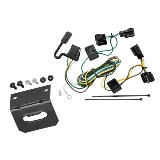 Trailer Wiring and Bracket For 98-06 Jeep Wrangler TJ Plug & Play 4-Flat Harness