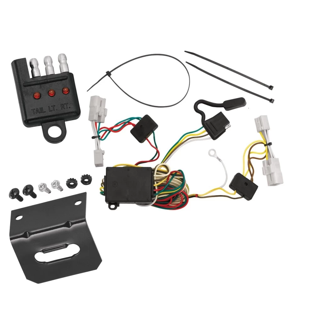 Trailer Wiring and Bracket w/ Light Tester For 01-07 Toyota Highlander Plug & Play 4-Flat Harness