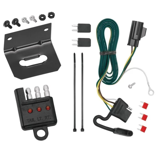 Plug and Play T-One Wiring Harness Connector 4-Flat Mounting Bracket 4-Flat Car End Tester w/ LED Display 118432 118144 20114 Tekonsha Trailer Wiring and Bracket Light Tester 07-09 Chevy Equinox Pontiac Torrent Suzuki XL-7 Plug Play 4-Flat Harness 07 08 Trailer Wiring and Bracket w/ Light Tester For 07-09 Chevy Equinox Pontiac Torrent Suzuki XL-7 Plug & Play 4-Flat Harness