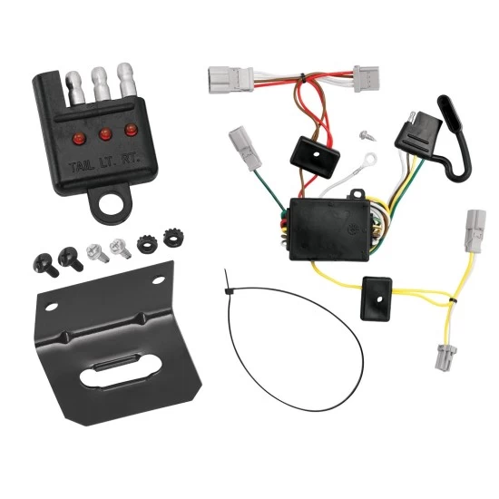 Plug and Play T-One Wiring Harness Connector 4-Flat Mounting Bracket 4-Flat Car End Tester w/ LED Display 118436 118144 20114 Tekonsha Trailer Wiring and Bracket Light Tester 06-07 Honda Accord 2 Dr. Coupe Plug Play 4-Flat Harness 06 07 2006 2007 Trailer Wiring and Bracket w/ Light Tester For 06-07 Honda Accord 2 Dr. Coupe Plug & Play 4-Flat Harness