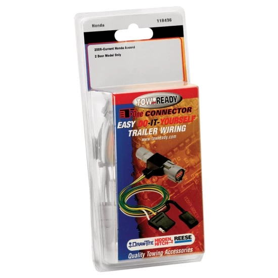 Trailer Tow Hitch For 06-07 Honda Accord Coupe Complete Package w/ Wiring Draw Bar and 2" Ball