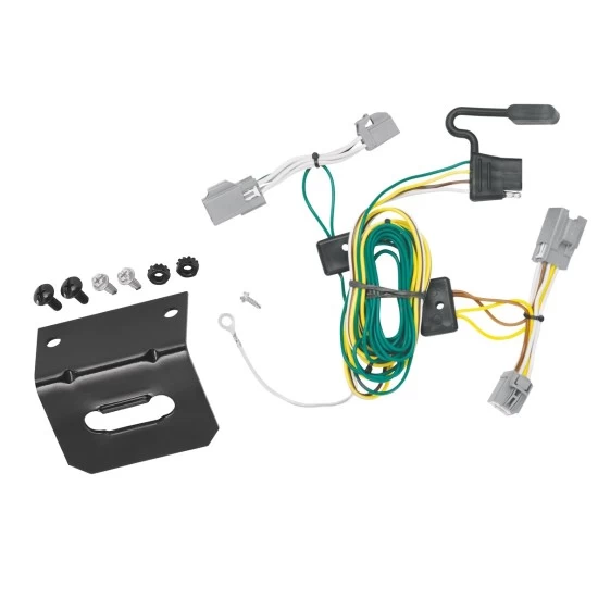 Plug and Play T-One Wiring Harness Connector 4-Flat Mounting Bracket Installation Instructions 118448 118144 Tekonsha Trailer Wiring and Bracket 08-09 Taurus X Plug Play 4-Flat Harness 08 09 2008 2009 Trailer Wiring and Bracket For 08-09 Ford Taurus X Plug & Play 4-Flat Harness