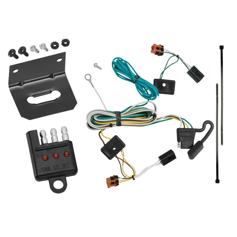 Trailer Wiring and Bracket w/ Light Tester For 07-12 GMC Acadia Plug & Play 4-Flat Harness
