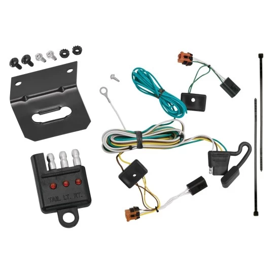 Trailer Wiring and Bracket w/ Light Tester For 07-12 GMC Acadia Plug & Play 4-Flat Harness