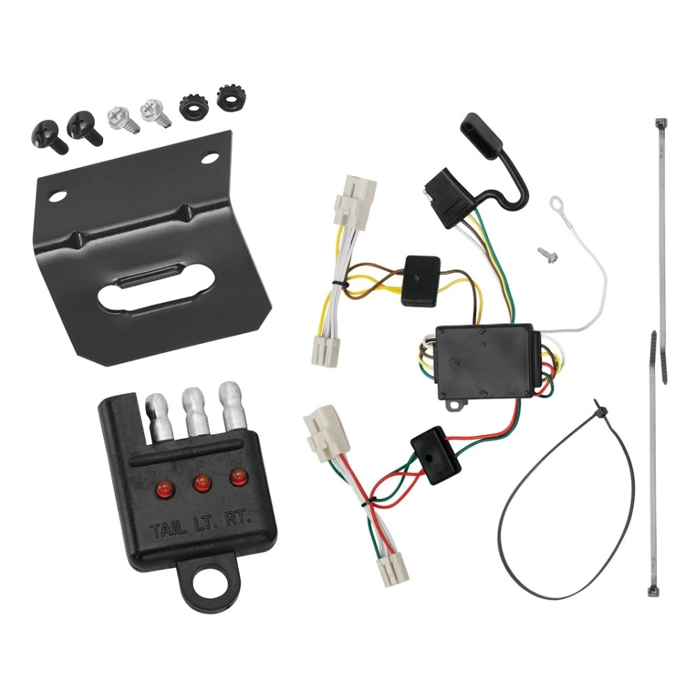 Trailer Wiring and Bracket w/ Light Tester For 11-20 KIA Optima Plug & Play 4-Flat Harness
