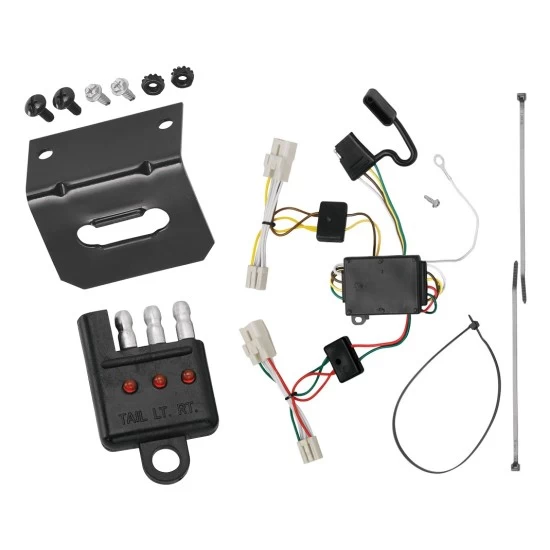 Trailer Wiring and Bracket w/ Light Tester For 11-20 KIA Optima Plug & Play 4-Flat Harness