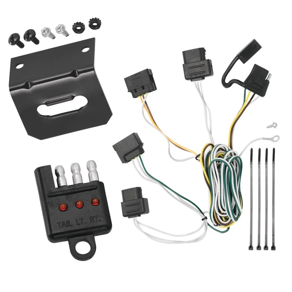Plug and Play T-One Wiring Harness Connector 4-Flat Mounting Bracket 4-Flat Car End Tester w/ LED Display 118457 118144 20114 Tekonsha Trailer Wiring and Bracket Light Tester 08-11 Focus Plug Play 4-Flat Harness 08 09 10 11 2008 2009 2010 2011 Trailer Wiring and Bracket w/ Light Tester For 08-11 Ford Focus Plug & Play 4-Flat Harness