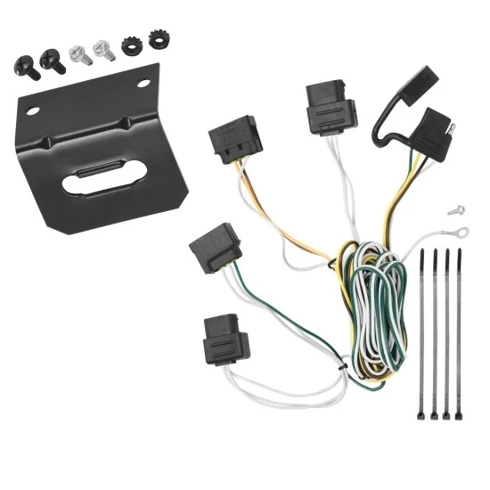 Plug and Play T-One Wiring Harness Connector 4-Flat Mounting Bracket Installation Instructions 118457 118144 Tekonsha Trailer Wiring and Bracket 08-11 Focus Plug Play 4-Flat Harness 08 09 10 11 2008 2009 2010 2011 Trailer Wiring and Bracket For 08-11 Ford Focus Plug & Play 4-Flat Harness