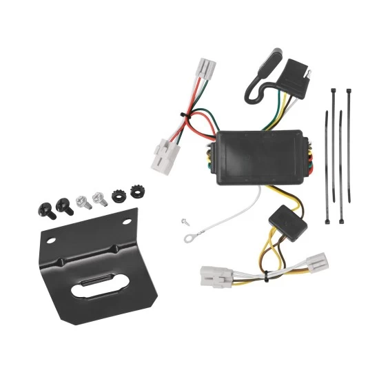 Trailer Wiring and Bracket For 01-06 Hyundai Santa Fe 09-12 Elantra Touring Plug & Play 4-Flat Harness