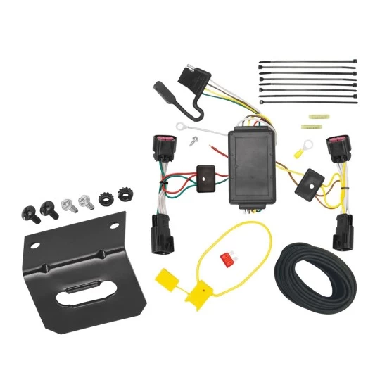 Trailer Wiring and Bracket For 10-17 Chevy Equinox GMC Terrain 4-Flat Harness Plug Play