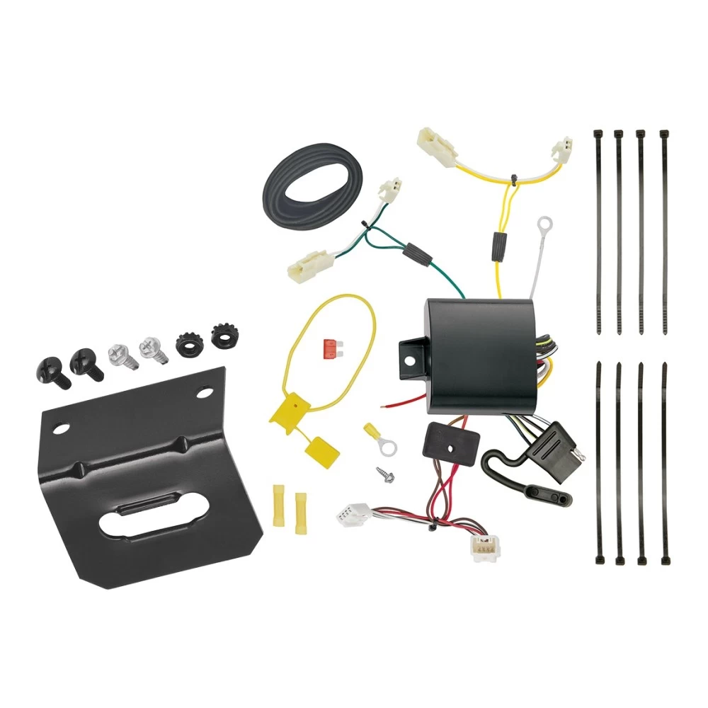 Trailer Wiring and Bracket For 11-14 Toyota Sienna 15-20 SE Only Plug & Play 4-Flat Harness