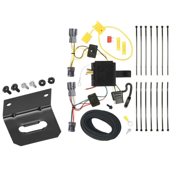 Trailer Wiring and Bracket For 11-13 KIA Sorento 4 Cyl Plug & Play 4-Flat Harness
