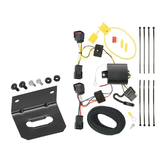 Trailer Wiring and Bracket For 11-15 Chevy Cruze 2016 Limited Plug & Play 4-Flat Harness