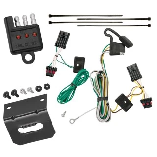 Plug and Play T-One Wiring Harness Connector 4-Flat Mounting Bracket 4-Flat Car End Tester w/ LED Display 118512 118144 20114 Tekonsha Trailer Wiring and Bracket Light Tester 00-05 Chevrolet Impala Plug Play 4-Flat Harness 00 01 02 03 04 05 2000 2001 2002 Trailer Wiring and Bracket w/ Light Tester For 00-05 Chevrolet Impala Plug & Play 4-Flat Harness