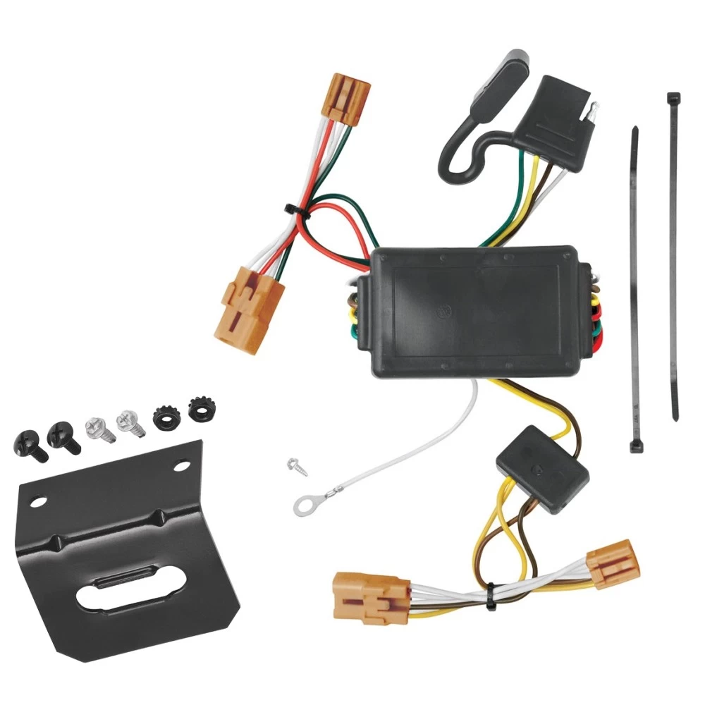 Trailer Wiring and Bracket For 07-11 Chevy Aveo Plug & Play 4-Flat Harness