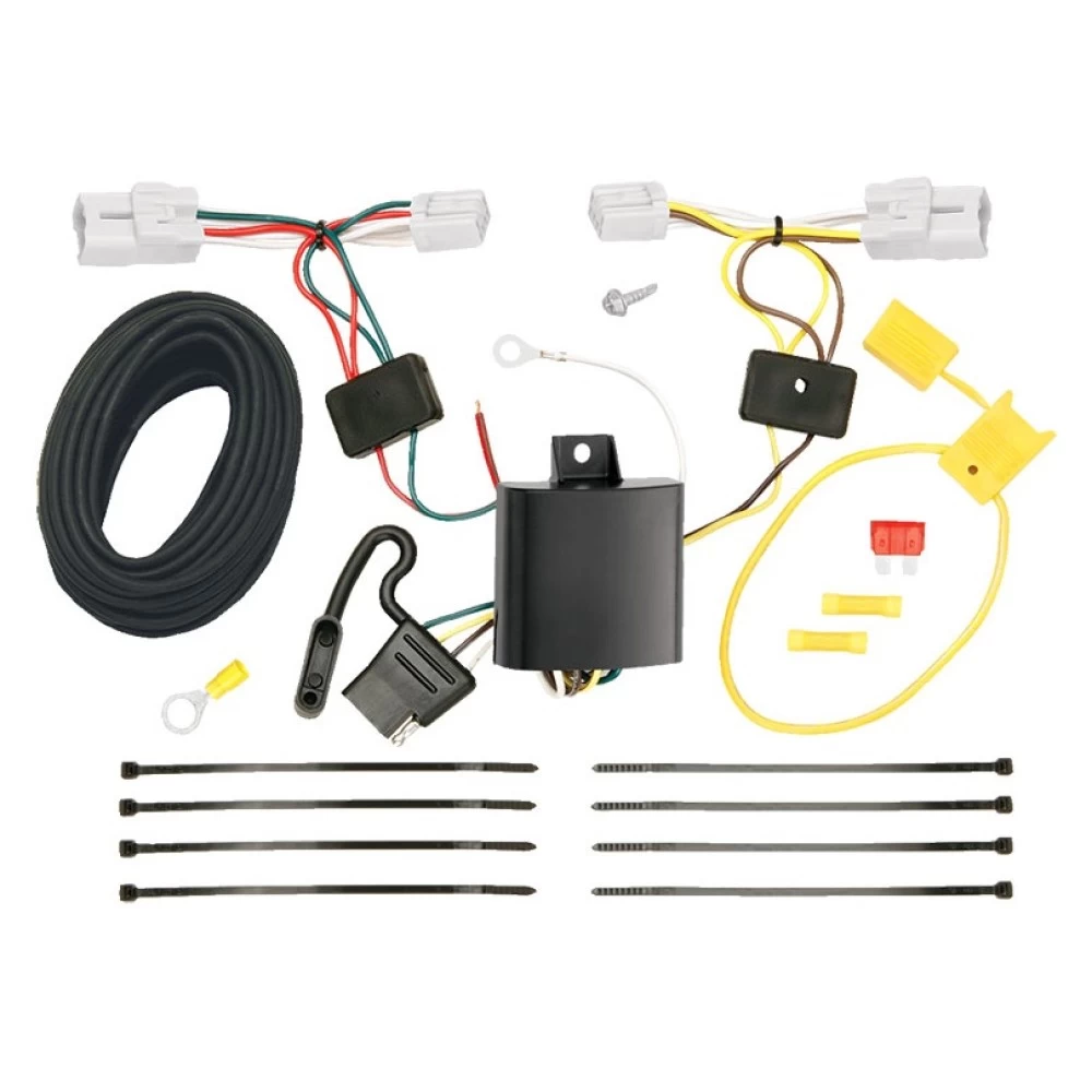 Trailer Wiring and Bracket For 07-11 Toyota Yaris 4 Dr. Sedan Plug & Play 4-Flat Harness