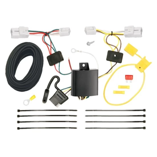 Trailer Wiring and Bracket For 07-11 Toyota Yaris 4 Dr. Sedan Plug & Play 4-Flat Harness