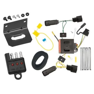 Trailer Wiring and Bracket w/ Light Tester For 11-15 Lincoln MKX Plug & Play 4-Flat Harness